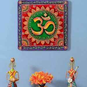 Om wooden Hand-painted Wall Art