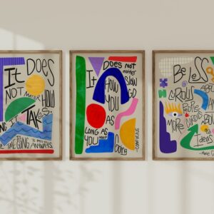 Positive Home Decor- Set of 3 Art Prints