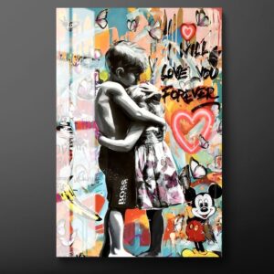 Banksy Tempered Glass Wall Art